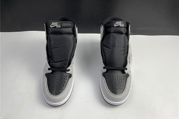 Air Jordan 1 Retro High Black White Light Smoke Grey "Shadow 2.0" - 555088-035