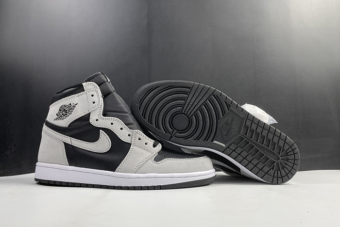 Air Jordan 1 Retro High Black White Light Smoke Grey "Shadow 2.0" - 555088-035