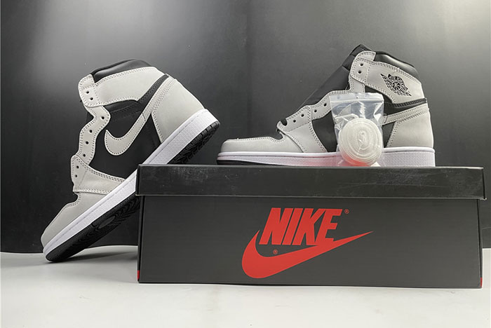 Air Jordan 1 Retro High Black White Light Smoke Grey "Shadow 2.0" - 555088-035