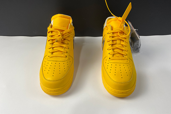 Nike Air Force 1 Low OFF-WHITE University Gold Metallic Silver - DD1876-700