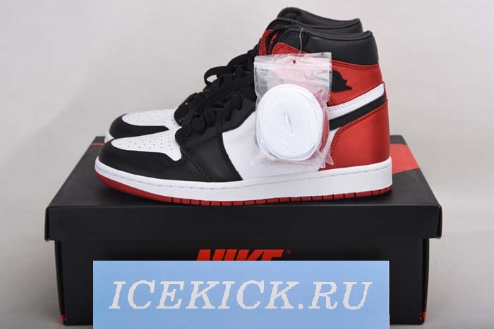 JORDAN 1 RETRO HIGH SATIN BLACK TOE - CD0461-016