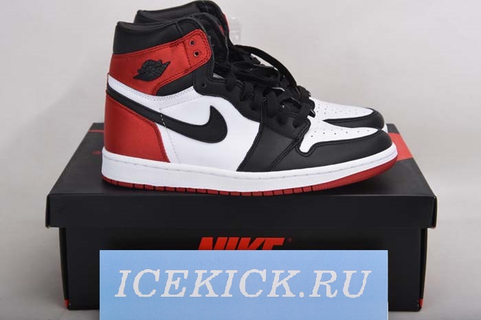 JORDAN 1 RETRO HIGH SATIN BLACK TOE - CD0461-016