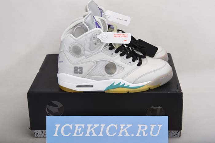 OFF WHITE AIR JORDAN 5 SP GREY GREEN CT8480-105
