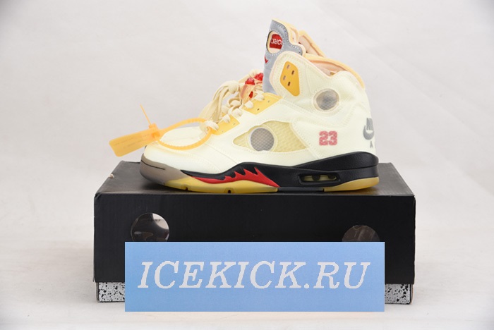 OFF-WHITE x Air Jordan 5 “Sail” DH8565-100