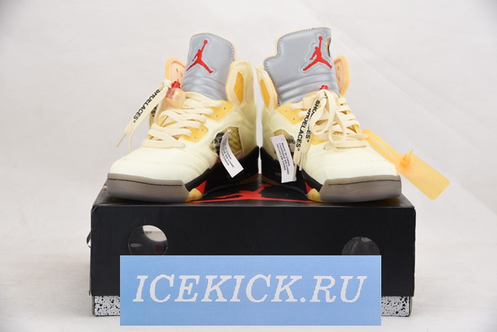 OFF-WHITE x Air Jordan 5 “Sail” DH8565-100