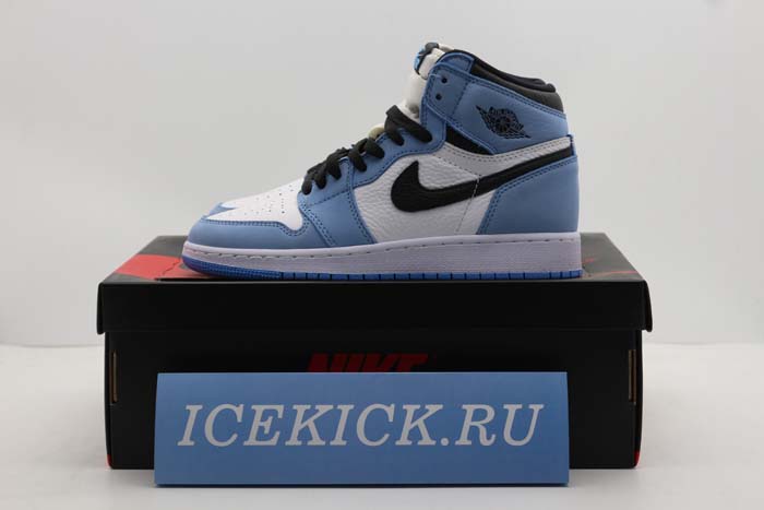 Air Jordan 1 Retro High White University Blue Black - 555088-134
