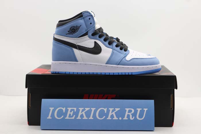 Air Jordan 1 Retro High White University Blue Black - 555088-134