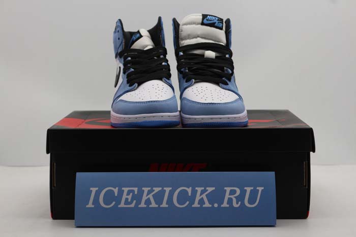 Air Jordan 1 Retro High White University Blue Black - 555088-134