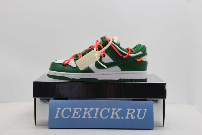 OFF-WHITE NIKE DUNK LOW PINE GREEN CT0856-700 green