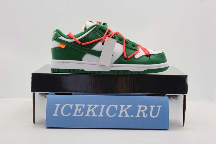OFF-WHITE NIKE DUNK LOW PINE GREEN CT0856-700 green