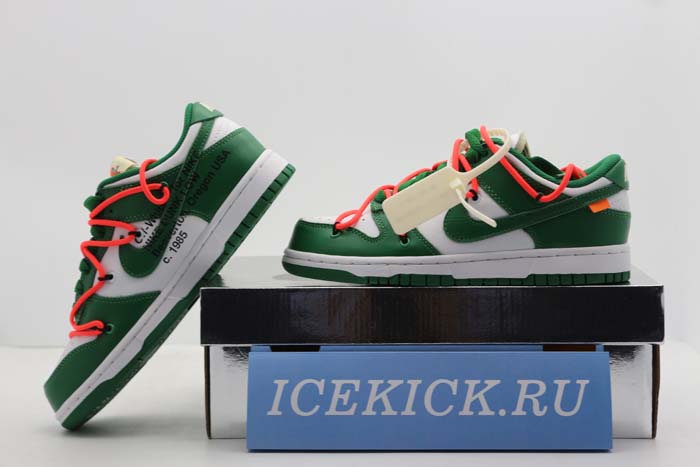 OFF-WHITE NIKE DUNK LOW PINE GREEN CT0856-700 green