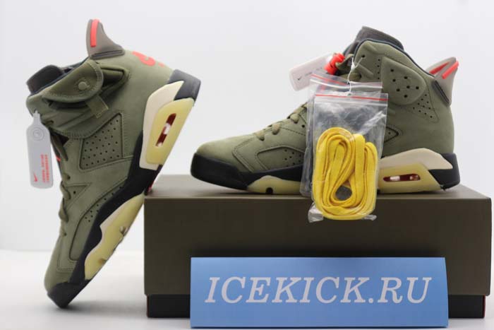 TRAVIS SCOTT AIR JORDAN 6 MEDIUM OLIVE - CN1084-200