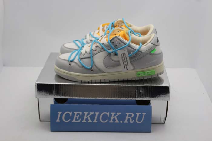 NIKE DUNK LOW LTHR/OW OFF-WHITEGREY