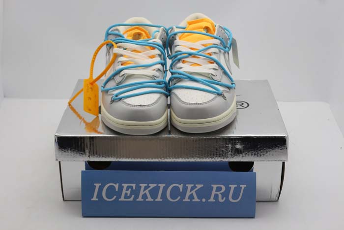 NIKE DUNK LOW LTHR/OW OFF-WHITEGREY