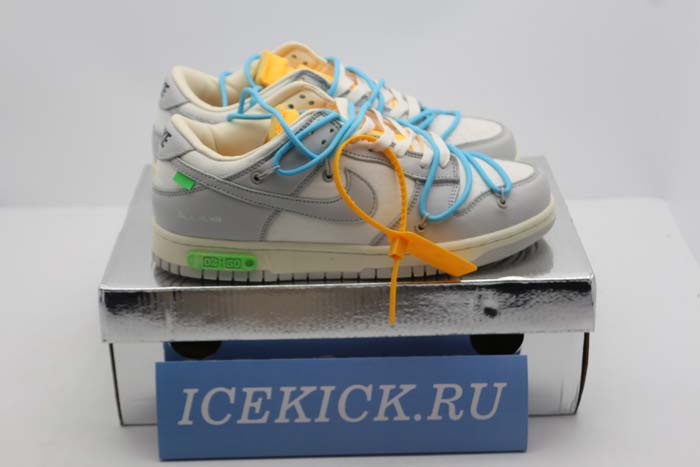 NIKE DUNK LOW LTHR/OW OFF-WHITEGREY