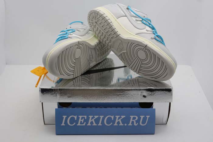 NIKE DUNK LOW LTHR/OW OFF-WHITEGREY