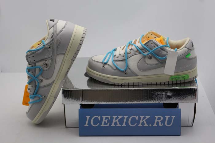 NIKE DUNK LOW LTHR/OW OFF-WHITEGREY