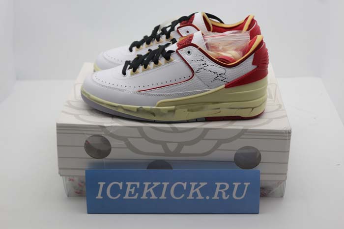 Jordan 2 Retro Low SP Off-White White Red - DJ4375-106