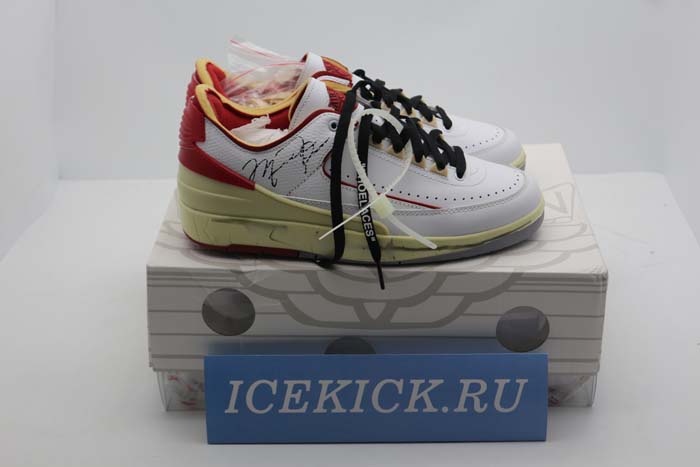 Jordan 2 Retro Low SP Off-White White Red - DJ4375-106
