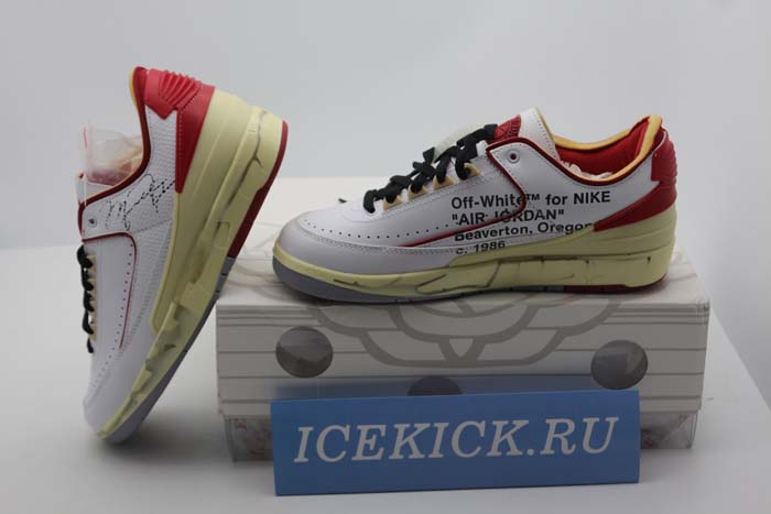 Jordan 2 Retro Low SP Off-White White Red - DJ4375-106