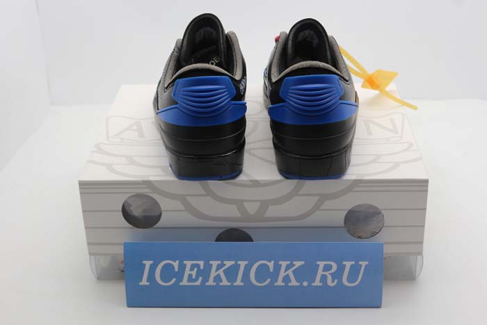 Jordan 2 Retro Low SP Off-White Black Blue - DJ4375-004