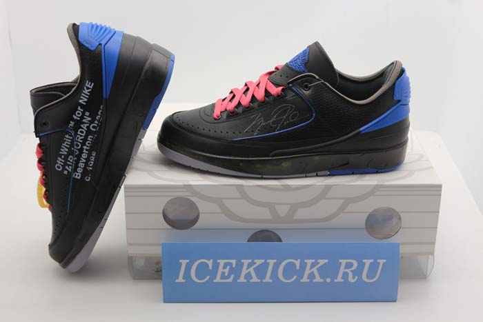 Jordan 2 Retro Low SP Off-White Black Blue - DJ4375-004