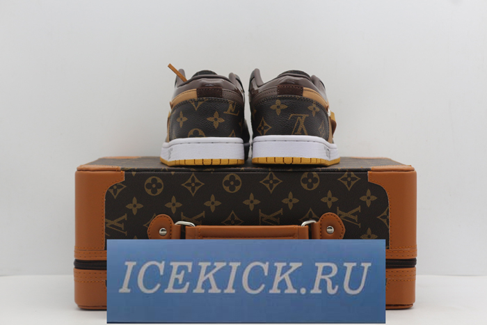 l**is V*t*n x off-white x air jordan 1 customs low-top - 554724-555