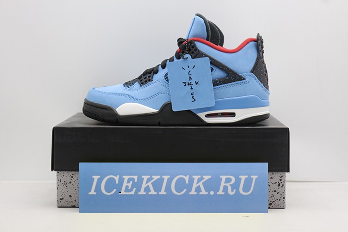 Travis Scott x Air Jordan 4 “Houston Oilers”  University Blue 308497-406