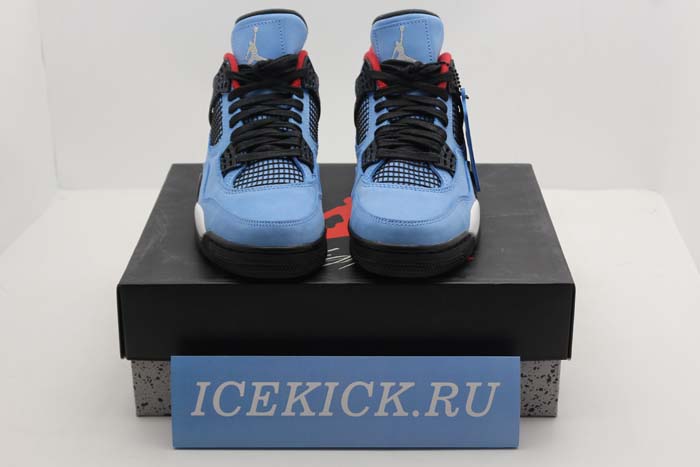 Travis Scott x Air Jordan 4 “Houston Oilers”  University Blue 308497-406