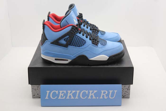 Travis Scott x Air Jordan 4 “Houston Oilers”  University Blue 308497-406