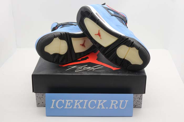 Travis Scott x Air Jordan 4 “Houston Oilers”  University Blue 308497-406