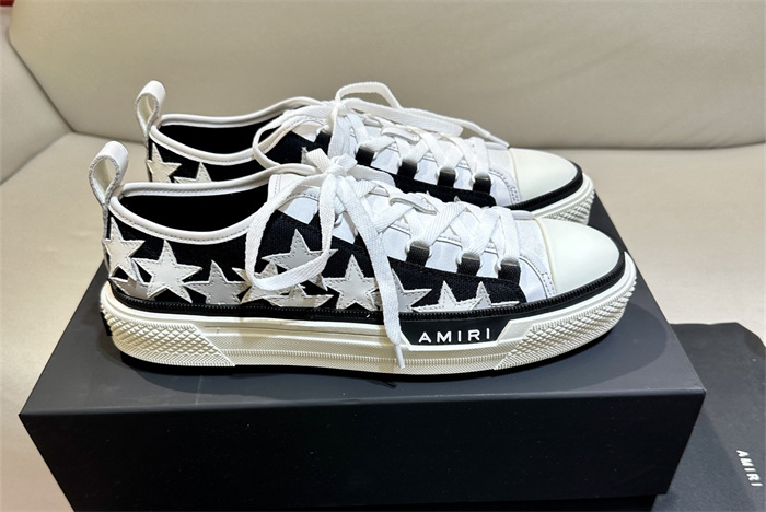 AMR-AB015 Skel Top Low Black white star (to be customized 5-7 days)