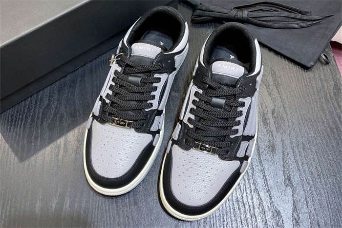 AMR - AB017 Skeleton Low-Skel top Sneakers black grey (to be customized 5-7 days)