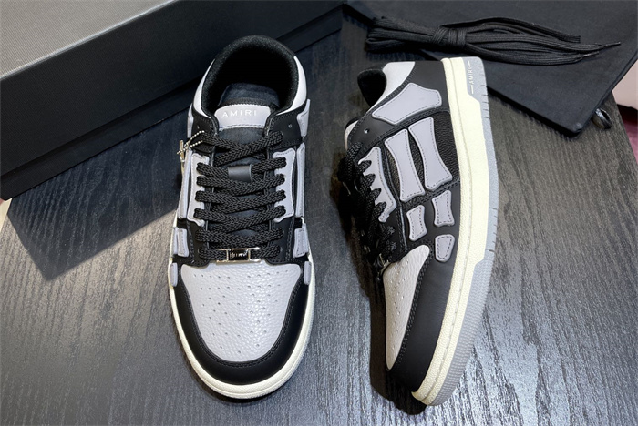 AMR - AB017 Skeleton Low-Skel top Sneakers black grey (to be customized 5-7 days)