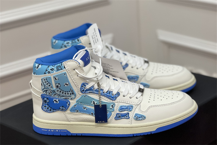 AMR  - AB038 Skel- top Hi White Blue (to be customized 5-7 days)