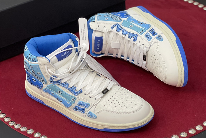 AMR  - AB038 Skel- top Hi White Blue (to be customized 5-7 days)