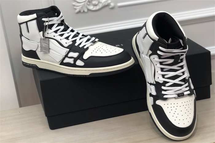 AMR - AB054 Skel- top Hi White Black 4(to be customized 5-7 days)