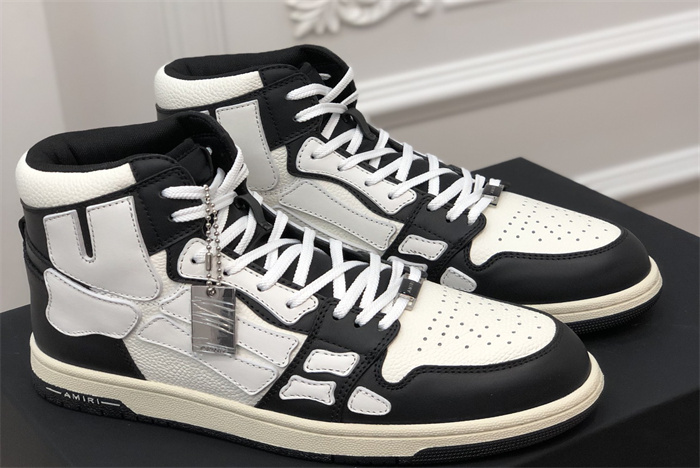 AMR - AB054 Skel- top Hi White Black 4(to be customized 5-7 days)