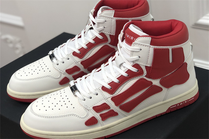 AMR - AB060 Skel- top Hi White Red 2 (to be customized 5-7 days)
