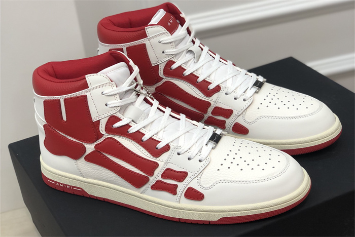 AMR - AB060 Skel- top Hi White Red 2 (to be customized 5-7 days)