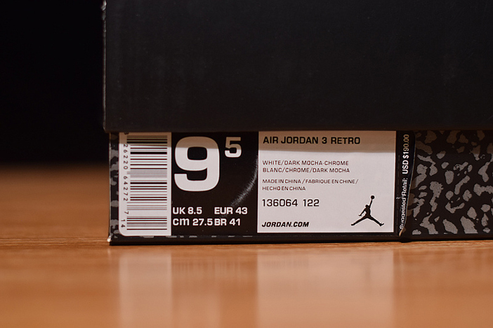 Air Jordan 3 Retro Mocha (2018) - 136064-122