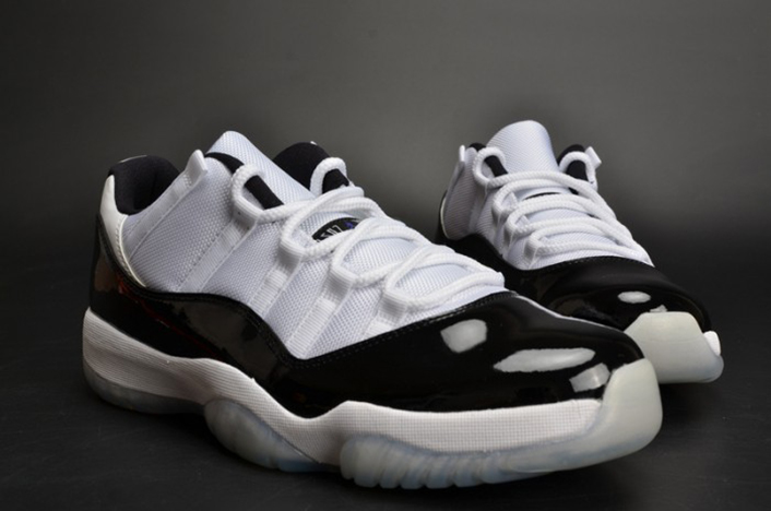 AIR JORDAN 11 RETRO LOW "CONCORD" BLACK/ WHITE  mens 528895-153
