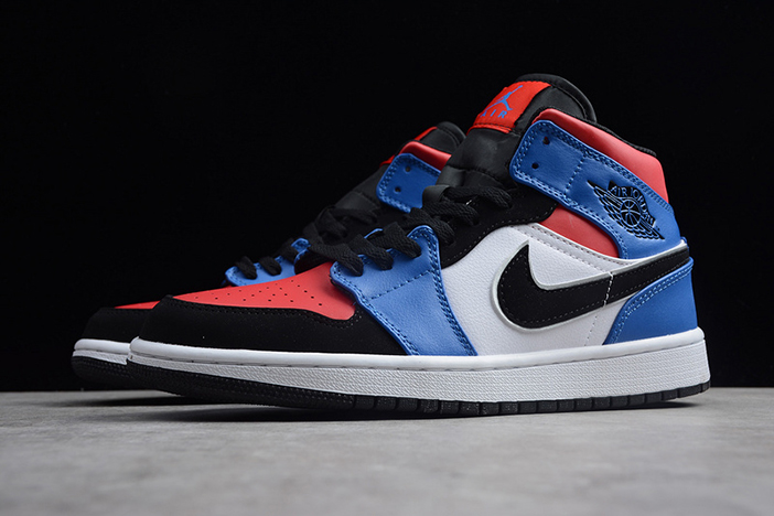 Air Jordan 1 Mid GS "Top 3" Red/Blue/White/Black 554725-124