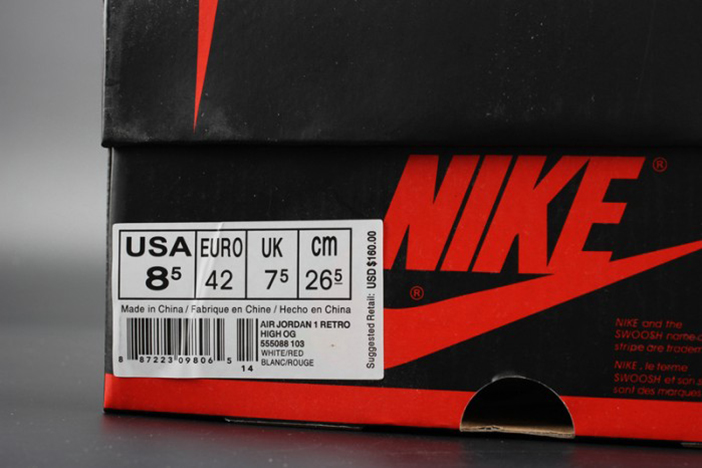 AIR JORDAN 1 RETRO HIGH OG "METALLIC RED" mens 555088-103