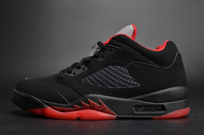 Air Jordan 5 Retro Low “Alternate 90” black/ red mens 819171-001