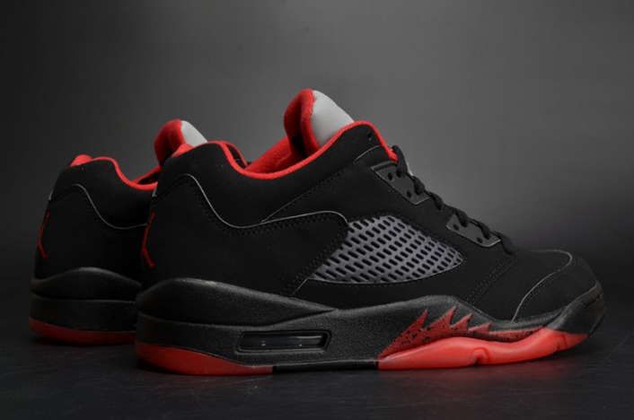 Air Jordan 5 Retro Low “Alternate 90” black/ red mens 819171-001