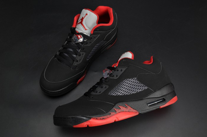 Air Jordan 5 Retro Low “Alternate 90” black/ red mens 819171-001