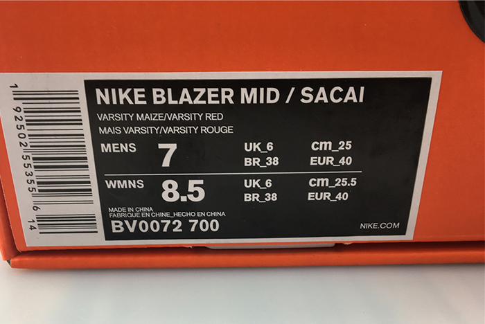 NIKE BLAZER HIGH SACAI SNOW BEACH - BV0072-700